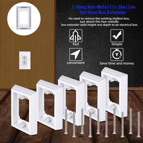 1-gang non metallic box extender|1 gang electrical box extender.